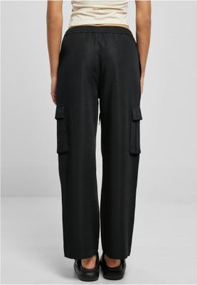 Viscose Cargo Pants with Straight Legs Women