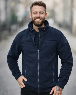 Combat-fleecejacka för herr i navy – Brandit