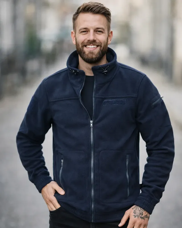 Combat-fleecejacka för herr i navy – Brandit