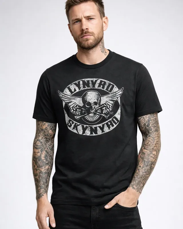 Lynyrd Skynyrd Biker Patch T-shirt i svart
