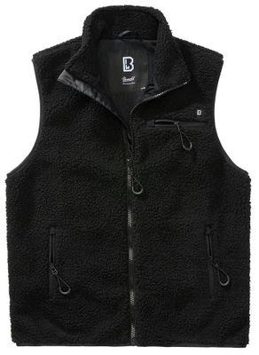 Vest in teddy fleece - black