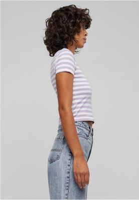 Women's short striped T-shirt
