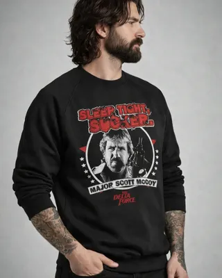 The Delta Force Chuck Norris Sleep Tight, Sucker Sweat-shirt herr i svart