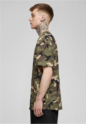 Oversized T-shirt in dark camouflage for men
