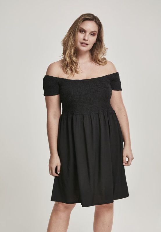 Kort kjole med smock plus size