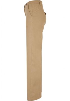 Ladies High Waist Wide Leg Chino Pants