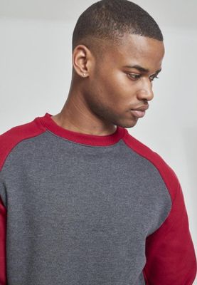 Tvåfärgad raglan sweatshirt