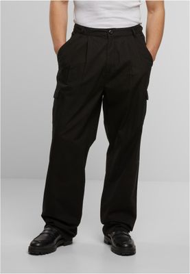 Byxor för herr med wide Pleated Cargo Pants regular – svart