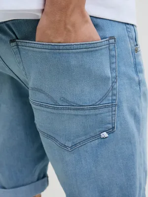 Blå jeansshorts i klassisk regular fit