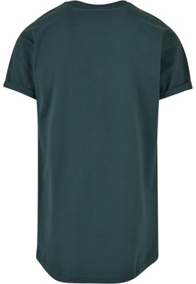 Long Shaped Turnup Tee Bottlegreen