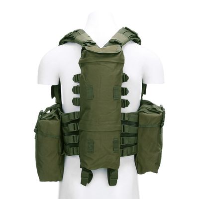 Tactical carrying vest with MOLLE modules