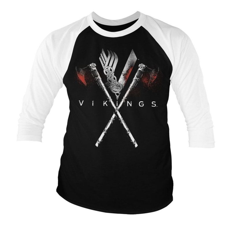 Vikings Axes Baseball 3/4 Sleeve Tee