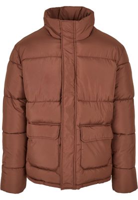 Short Puffer Jacket för herr – bark
