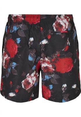 Black rose aop swimming shorts