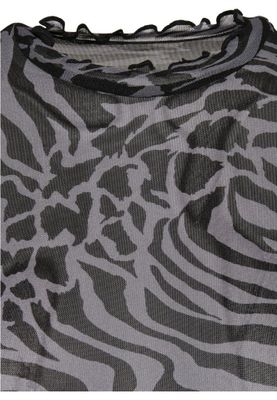 Ladies AOP Mesh Turtleneck Longsleeve