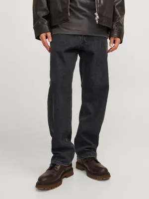 Svarta loose fit jeans herr - EDDIE