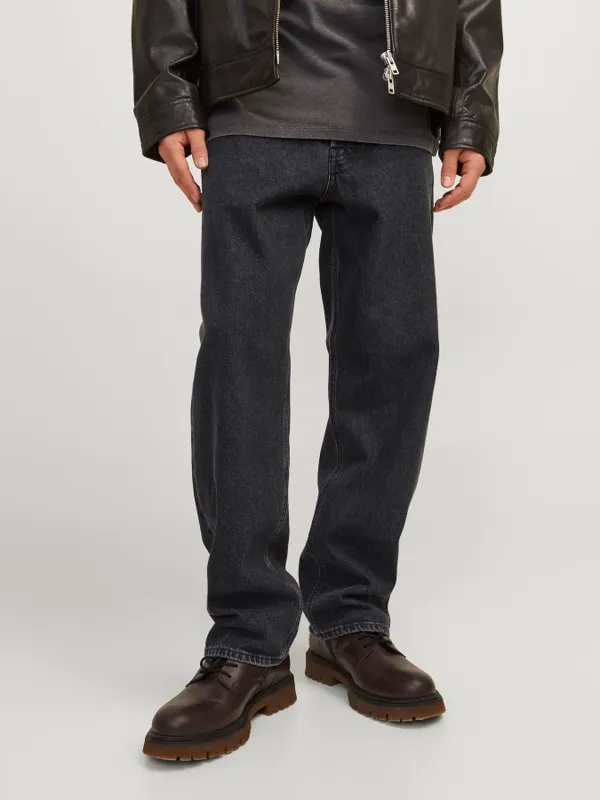 Svarta loose fit jeans herr - EDDIE