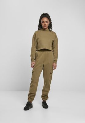 Short sweater with long arms and high neck lady