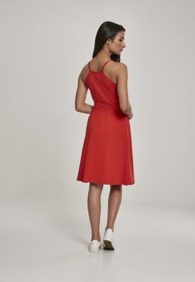 Dress with narrow straps