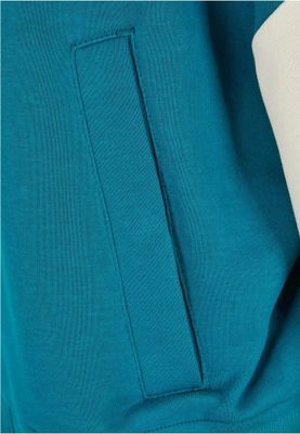Oversized Two-Tone College Terry Jacket for Women