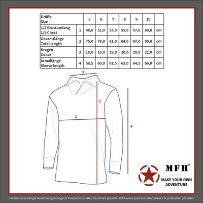 Long -sleeved undershirt with collar