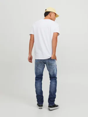 Slim fit jeans med slitningar och revor - GLENN