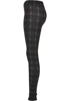 Black tartan leggings