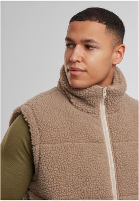 Basic Teddy Puffer västt för herr – darktaupe