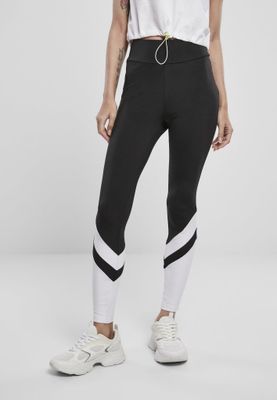 Sort og hvide leggings med høj talje