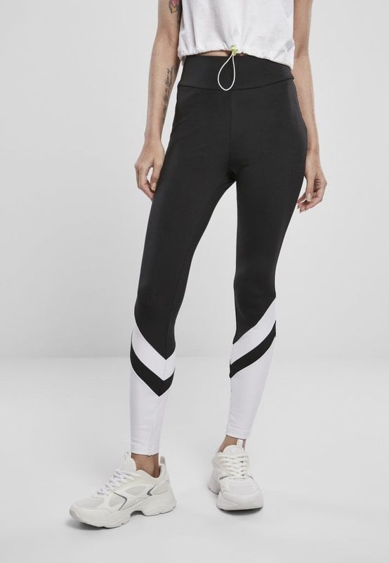 Sort og hvide leggings med høj talje