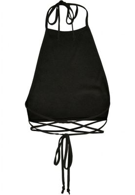 Ladies Rib Trapeze Cropped Top