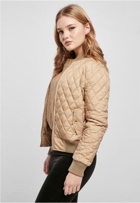 Jacket with diamond quilted nylon ladies
