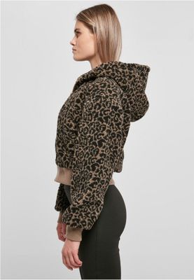 Ladies Short Oversized AOP Sherpa Jacket