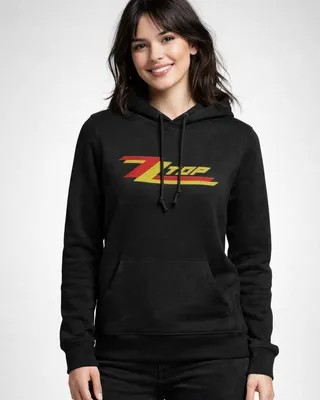 ZZ Top Misprint Logotype Girly Huvtröja dam i svart