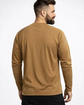 Longsleeve herr i kamelbrunt – Brandit