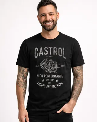 Castrol Motor Oil T-shirt i svart