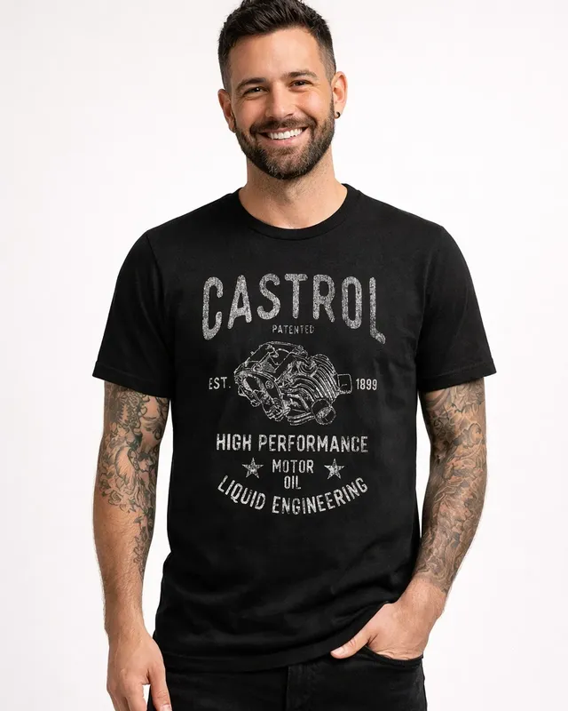 Castrol Motor Oil T-shirt i svart
