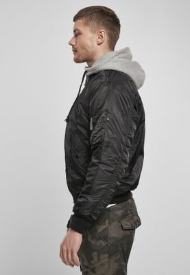MA1 bomberjacka with hood black/grey