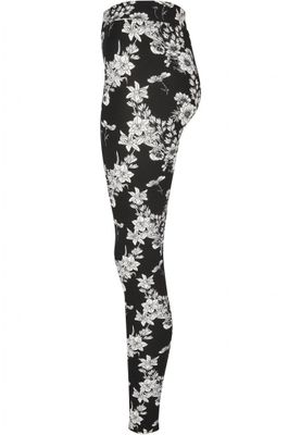 Black flower leggings