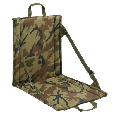 Sædeunderlag med ryglæn og camouflage