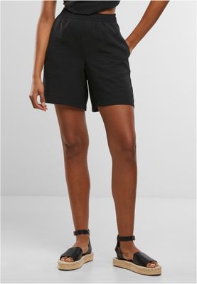 Strukturerade shorts med hög midja