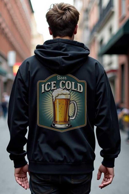 Beer ice cold - zipped hoodie