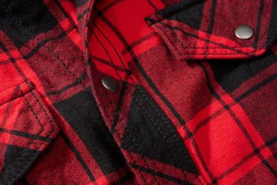 Sleeveless flannel shirt red/black