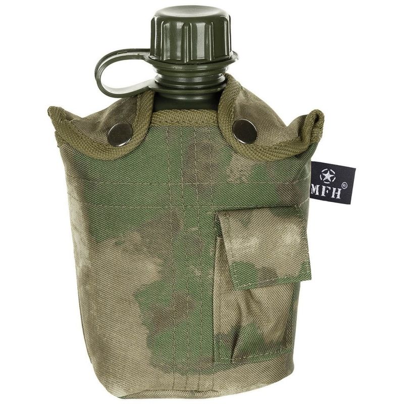 US feltflaske med camo-etui