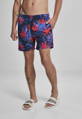 Shorts blue / red flowers