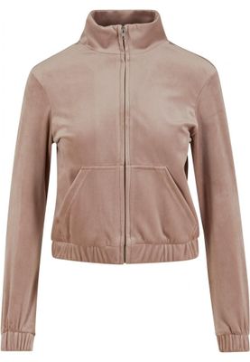 Ladies Short Velvet Track Jacket