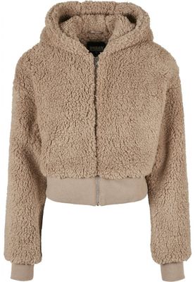 Short oversize teddy jacket