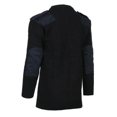 Knitted work shirt with shoulder flaps