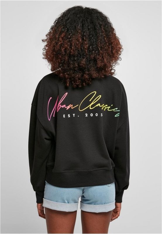 Ladies Oversized Rainbow Crewneck