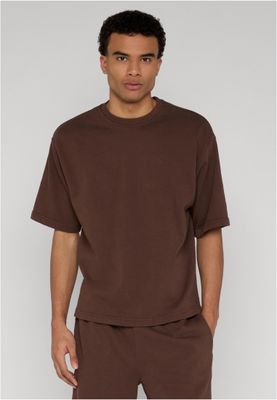 T-shirt för herr i bomullsfrotté – chocolatebrown